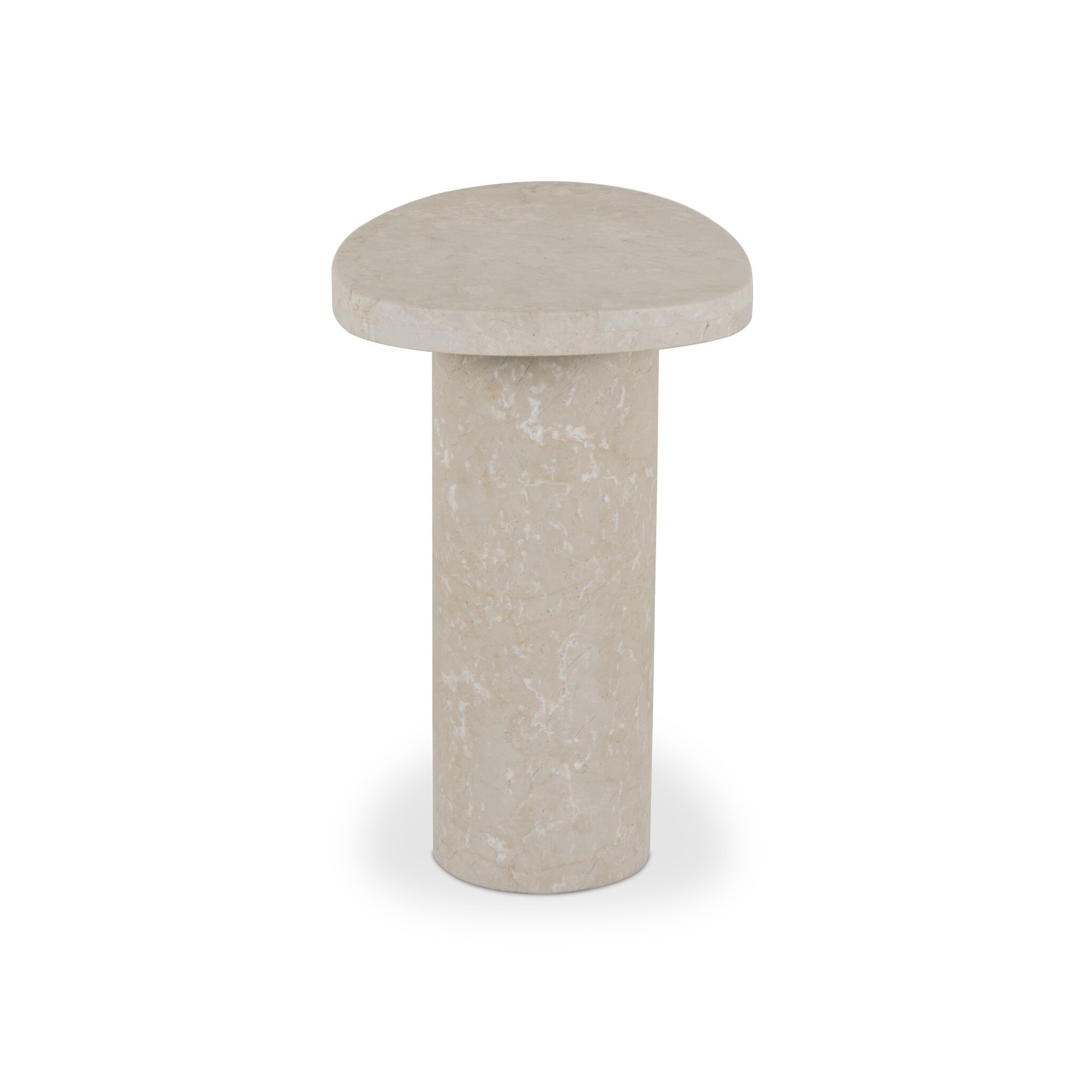 Zion End Table - Cream Marble - Image 9