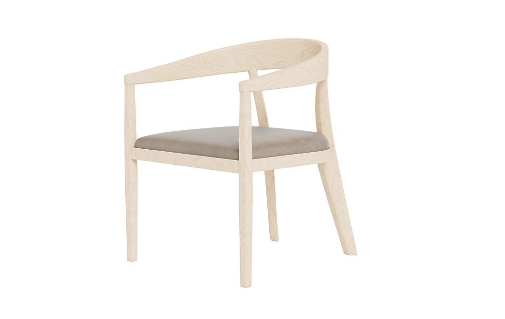 Monroe Leather Wood Framed Upholstered Chair - Image 2