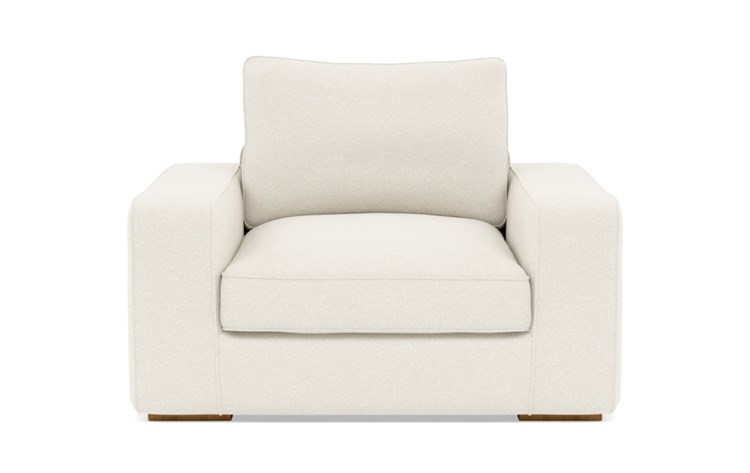 Ainsley Accent Chair with White Cirrus Fabric and Natural Oak legs - Image 0