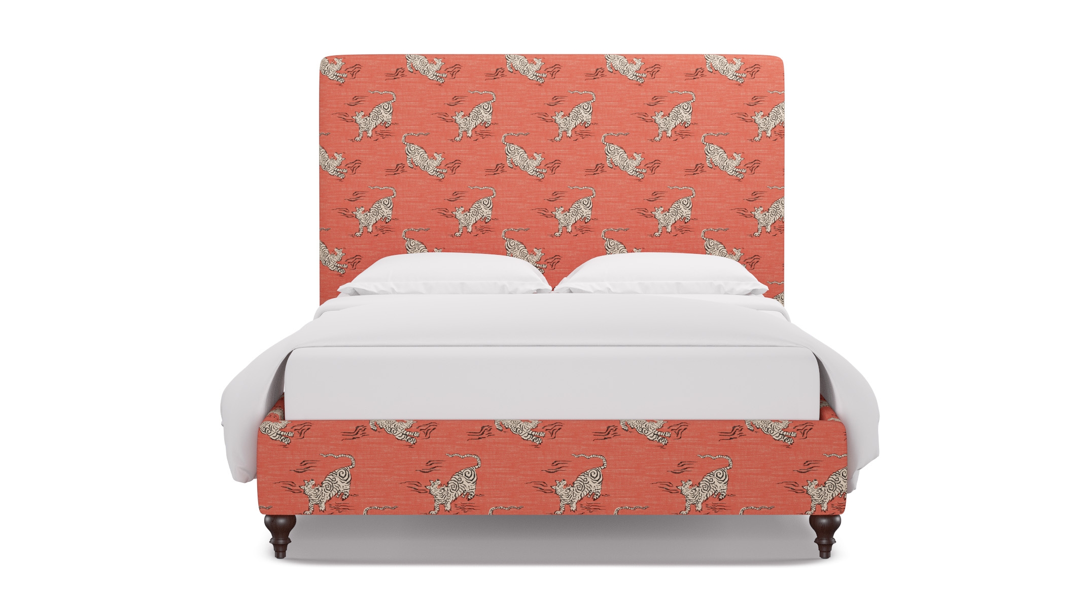 Classic Bed, Coral Tigresse, Espresso Traditional Turned Leg, Twin - Image 0