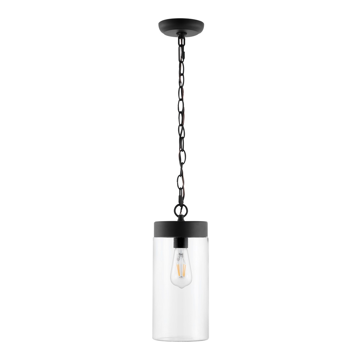 Lianne 5.7" Outdoor Pendant - Black - Safavieh - Image 0