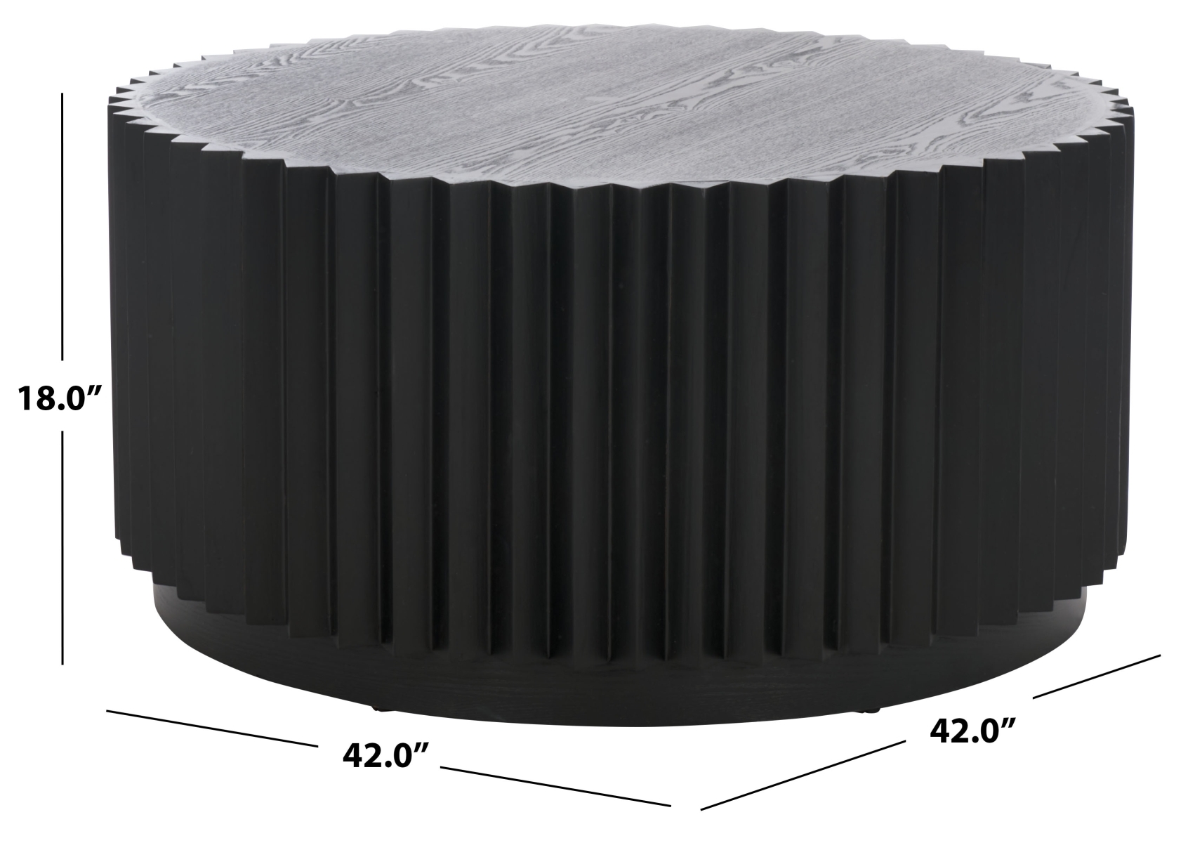 Kanpun Coffee Table - Black - Safavieh - Image 4