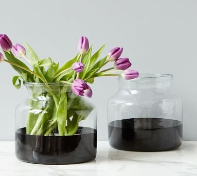 Color Block Glass Mason Jar Vase, Flower Vase - Image 2