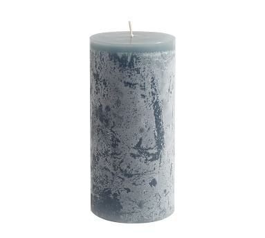 Scented Timber Pillar Candles, Flint Blue, Blackberry Yuzu, 3" x 6" - Image 2