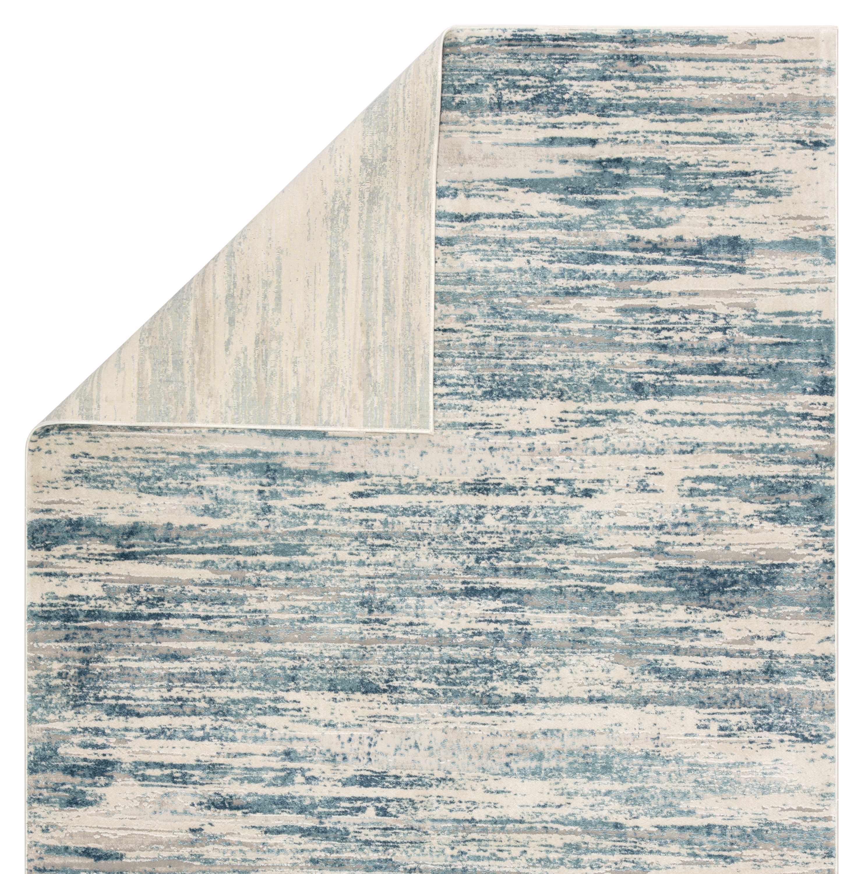 Heaston Abstract Blue/ Ivory Area Rug (4'X6') - Image 2
