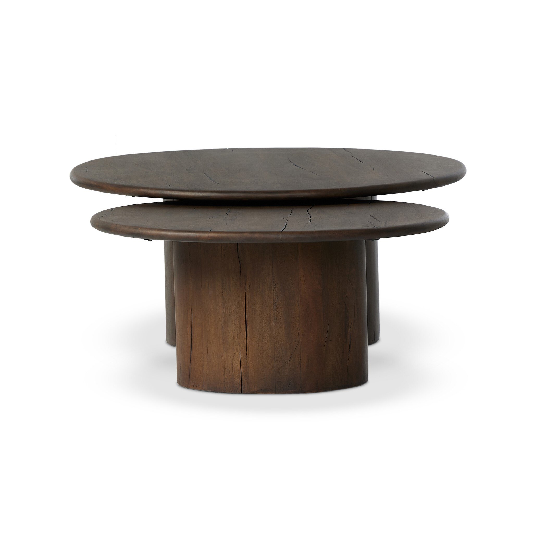 Stuart Nesting Coffee Tables - Aged Belgium Bleach - Image 2