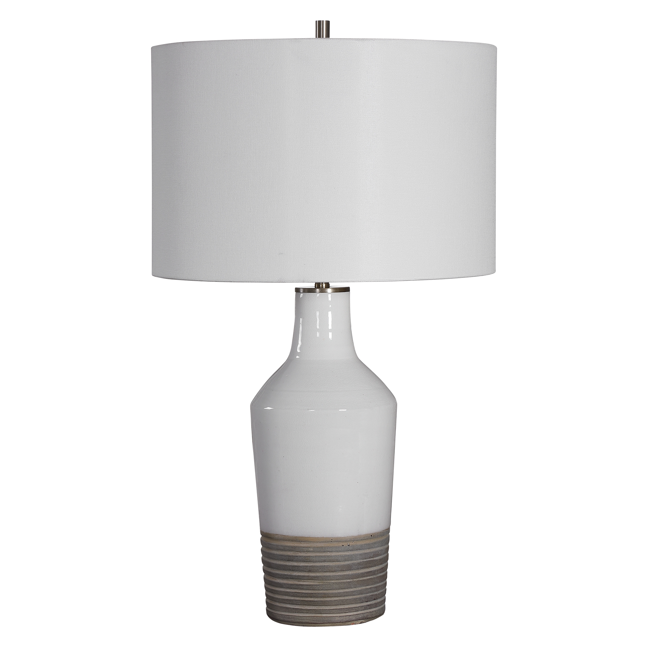 Dakota White Crackle Table Lamp - Image 3