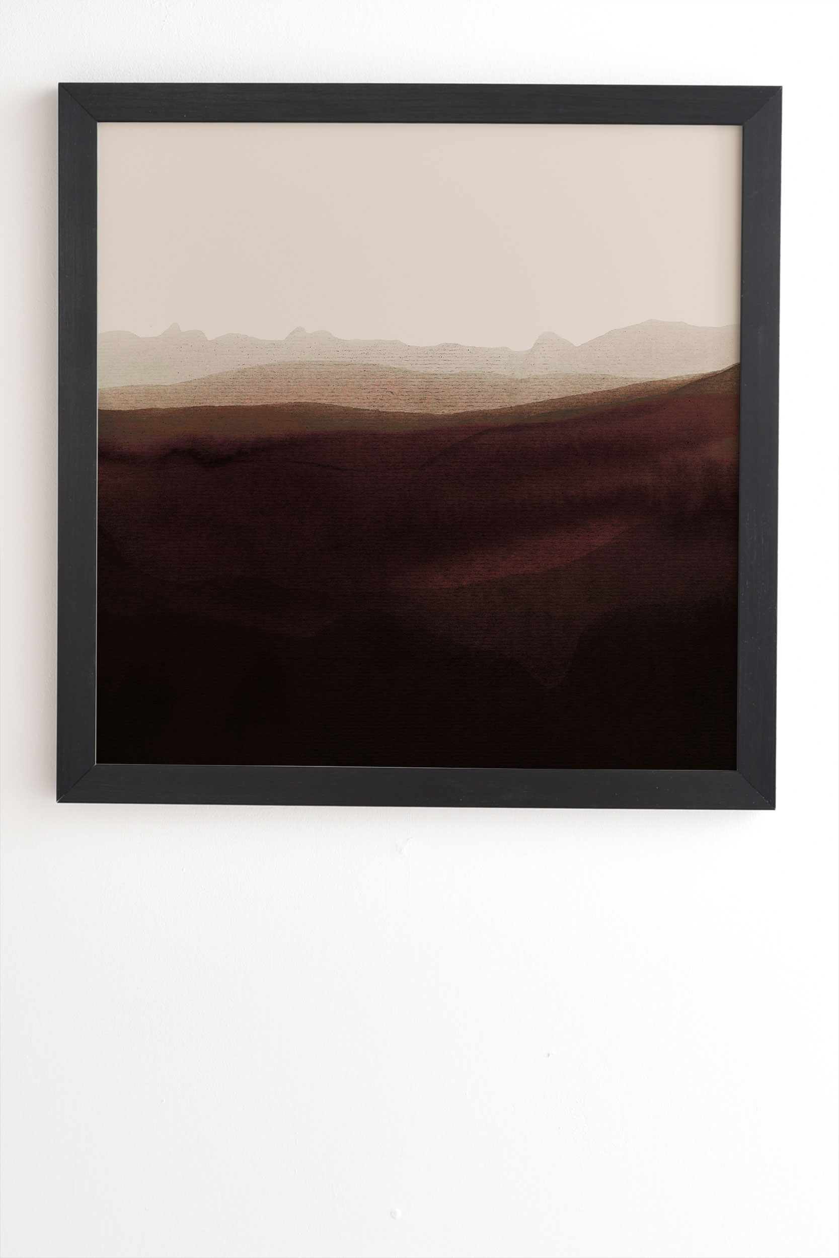Mountain Horizon 31 by Iris Lehnhardt - Framed Wall Art Basic Black 30" x 30" - Image 0