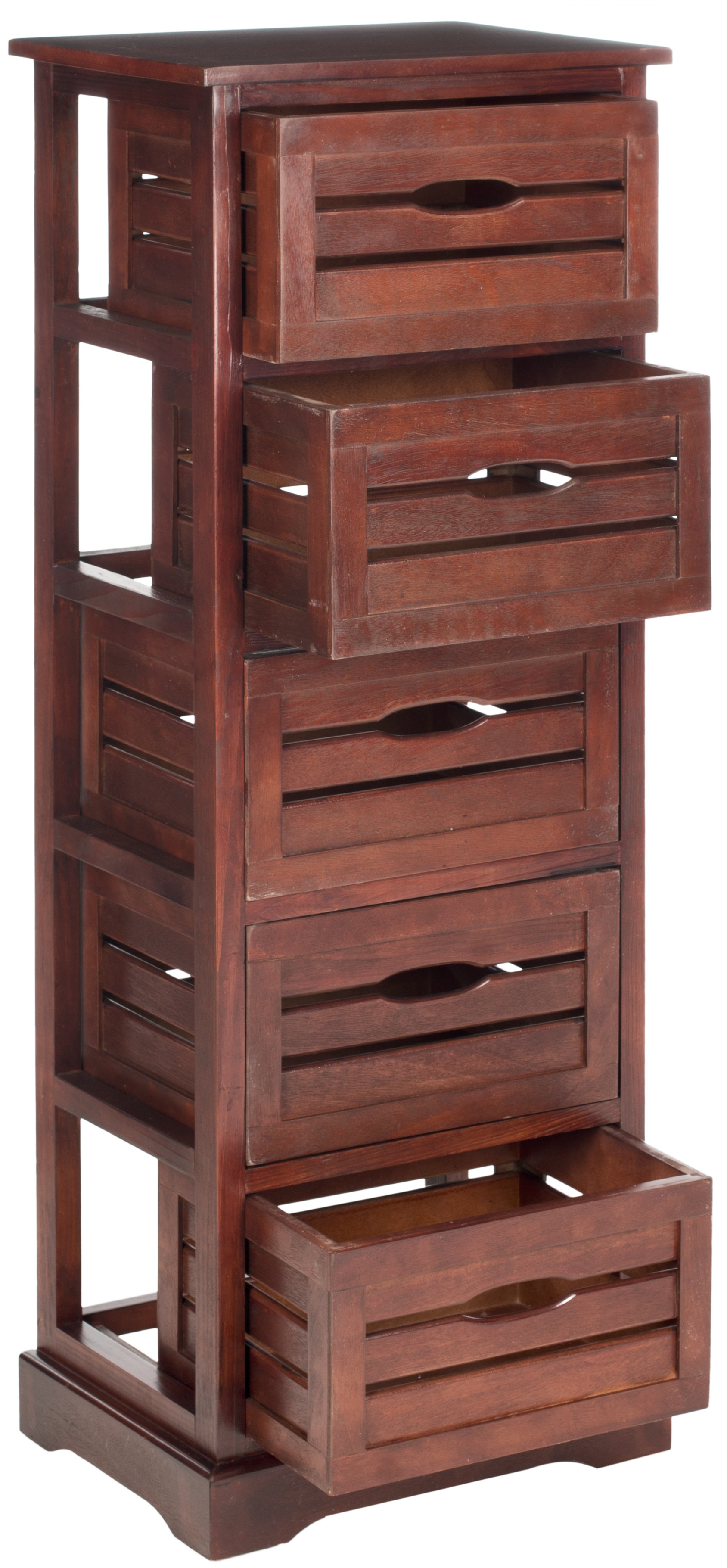 Sarina 5 Drawer Cabinet - Cherry - Safavieh - Image 1