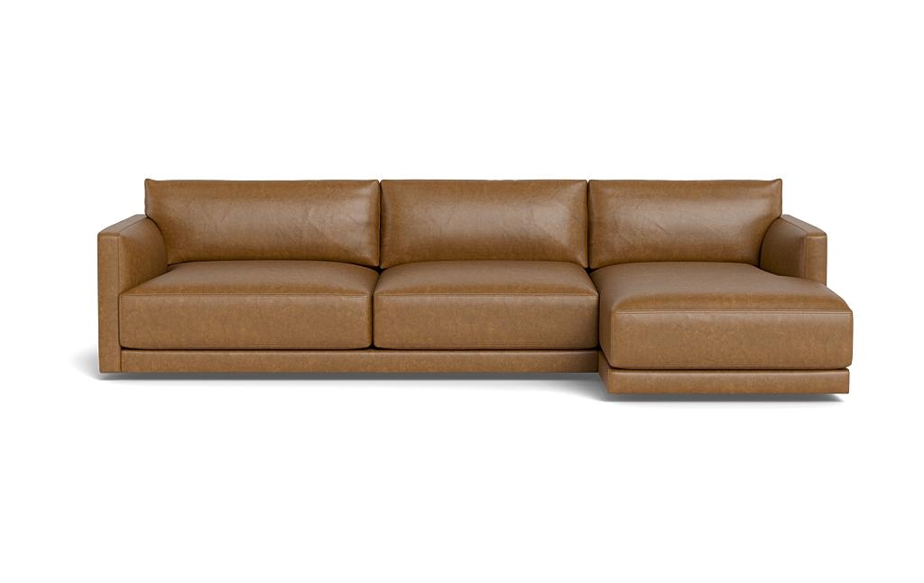 Lukas Leather 3-Seat Right Chaise Sectional - Image 0