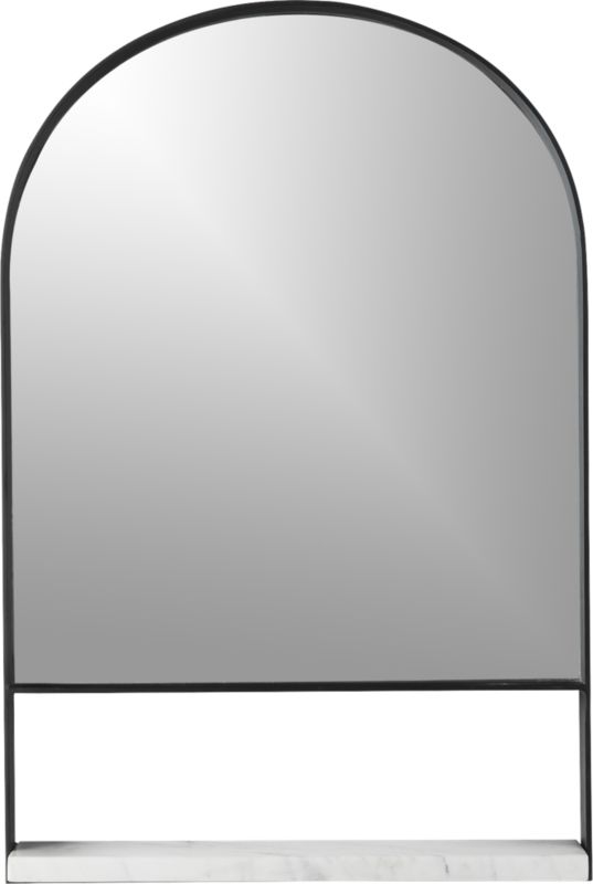 Hugh Wall Mirror with Marble Shelf 24"x36.25" - Image 2