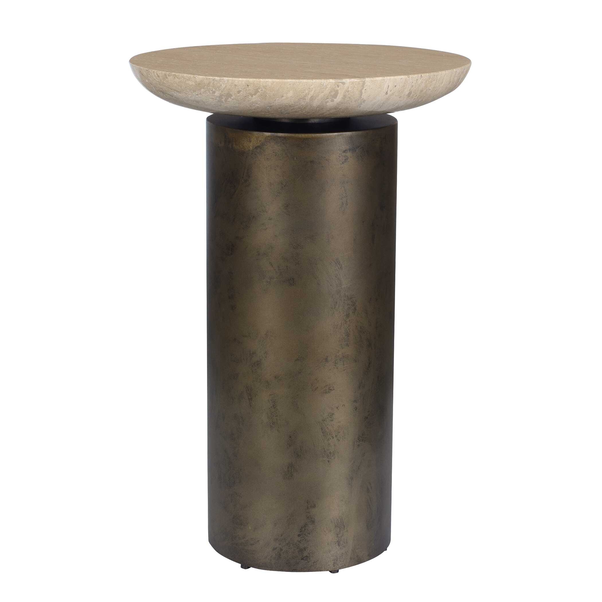 Oslo Brass Outdoor Accent Table - Image 3