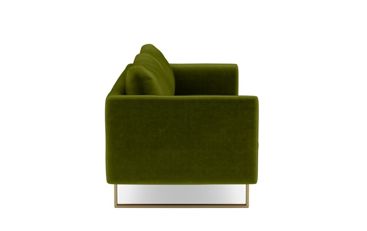 Owens Sofa with Green Moss Fabric and Matte Brass legs - Image 2