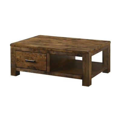 Sechura Rustic Golden Brown 1-Drawer Coffee Table - Image 0
