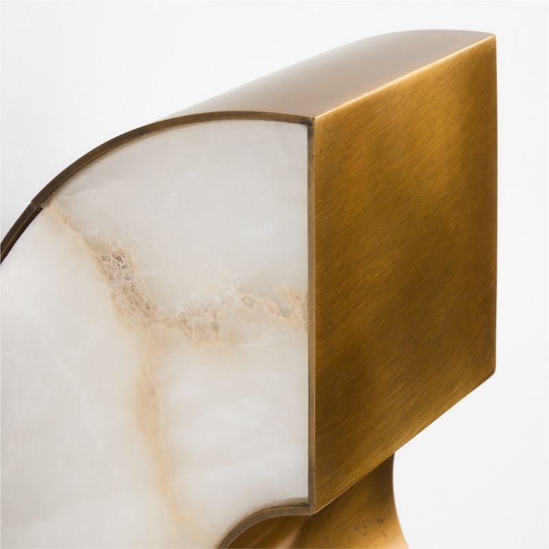 Cali White Alabaster Wall Sconce Light by Brigette Romanek - Image 1