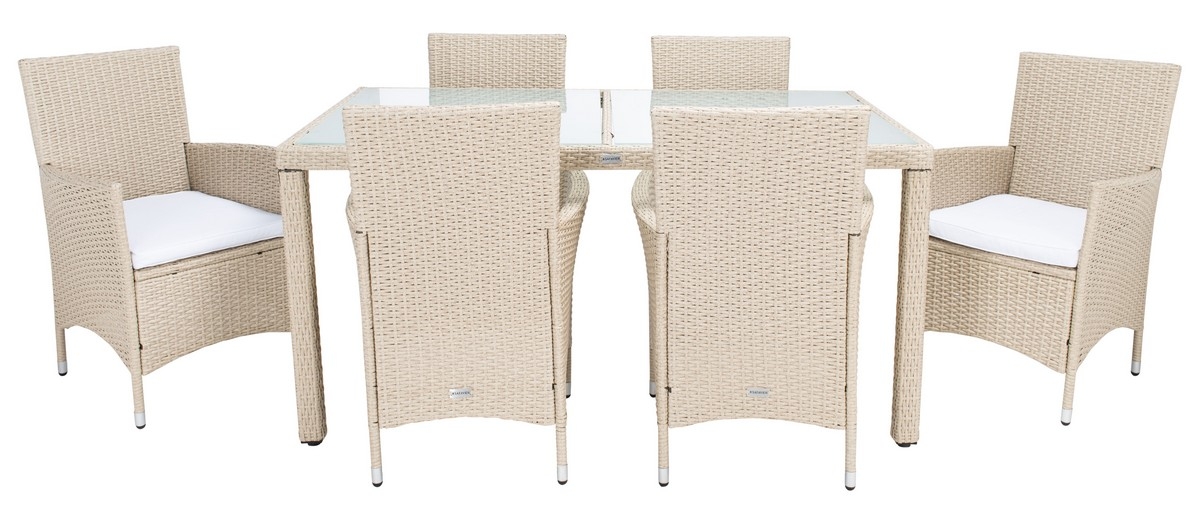 Jolin Dining Set - Beige/White - Safavieh - Image 0