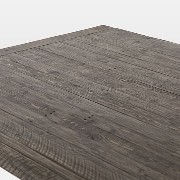 Modern Mixed Reclaimed Wood Dining Table, 71", Gray - Image 3