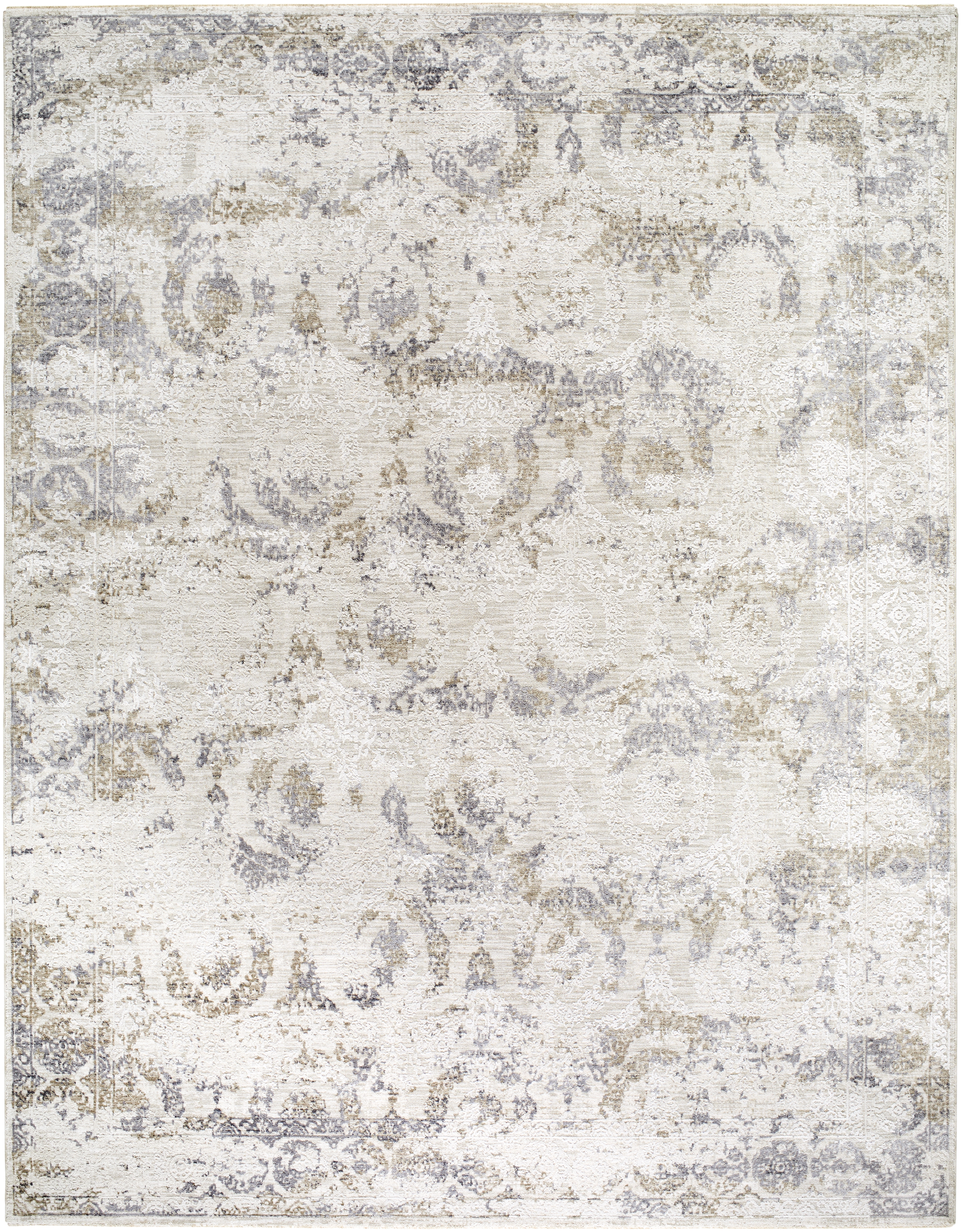 Gakko Gray Indoor 2'7" x 10' Machine Woven Rug - Image 0