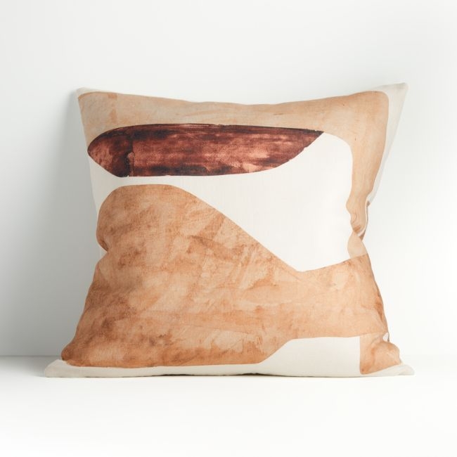 Vessel Print Pillow 23" with Down Alternative Insert - Image 0