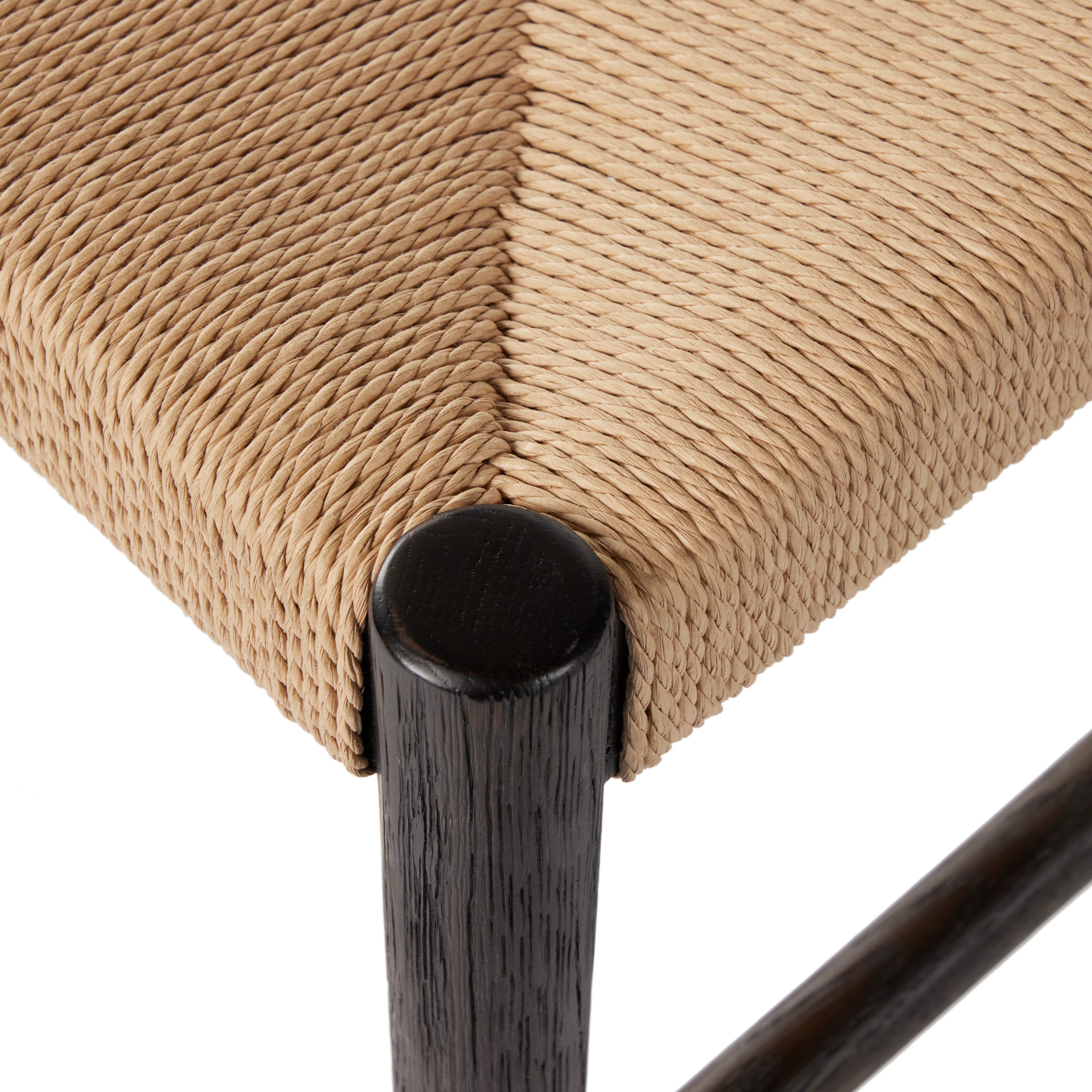 Glenmore Woven Dining Chair-Light Carbon - Image 2