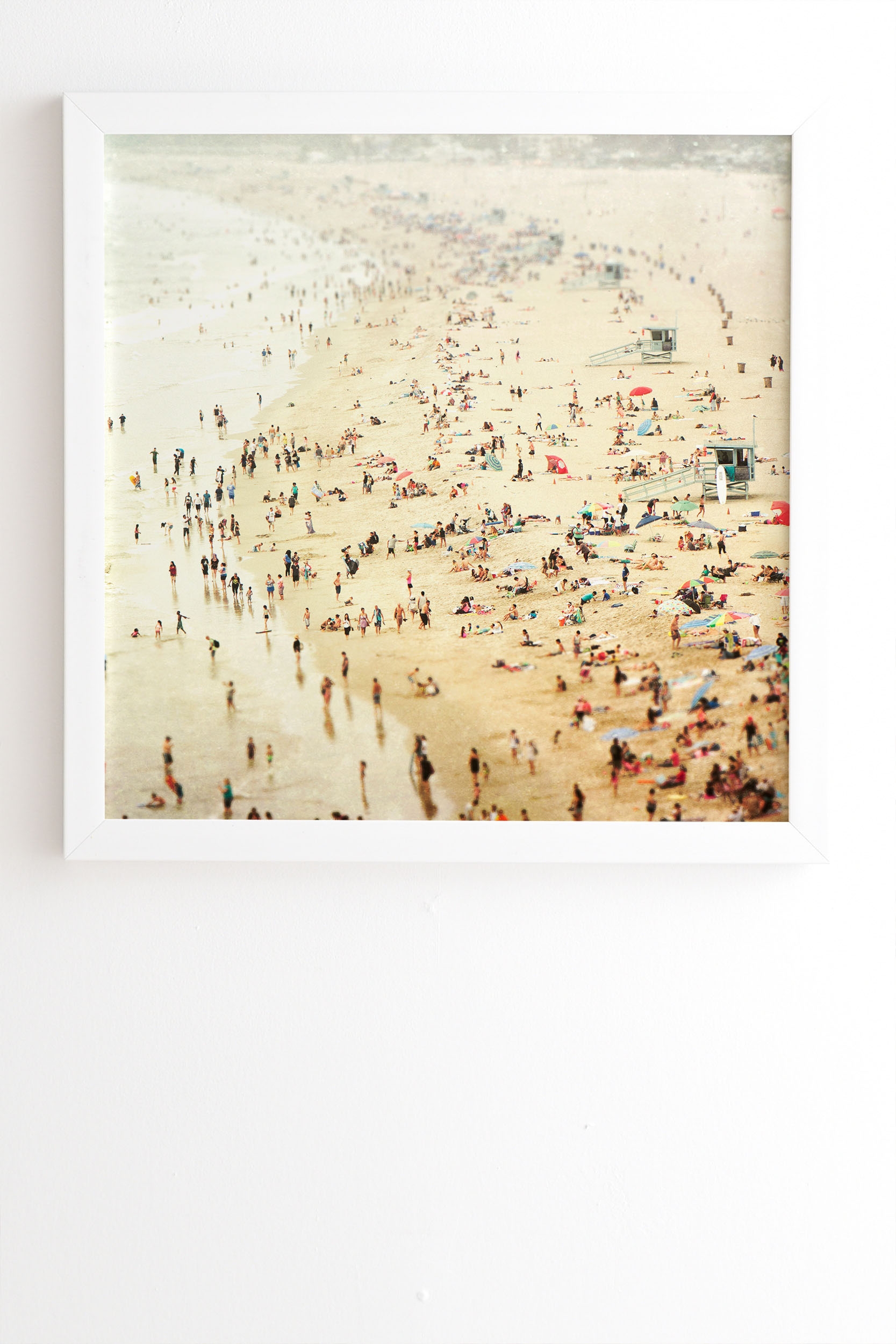 In The Crowd by Bree Madden - Framed Wall Art Basic White 19" x 22.4" - Image 1