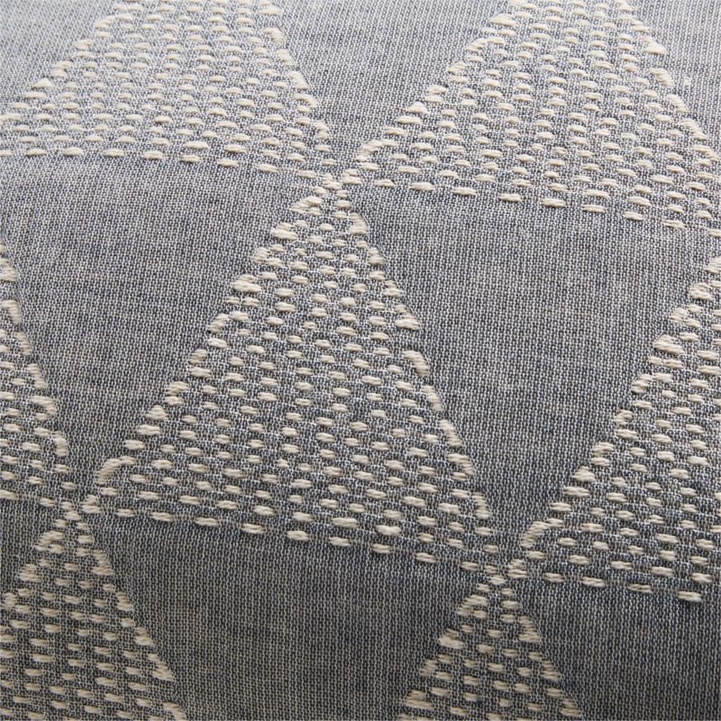 Moiri 22"x15" Pyramid Stitch Light Blue Throw Pillow Cover - Image 1