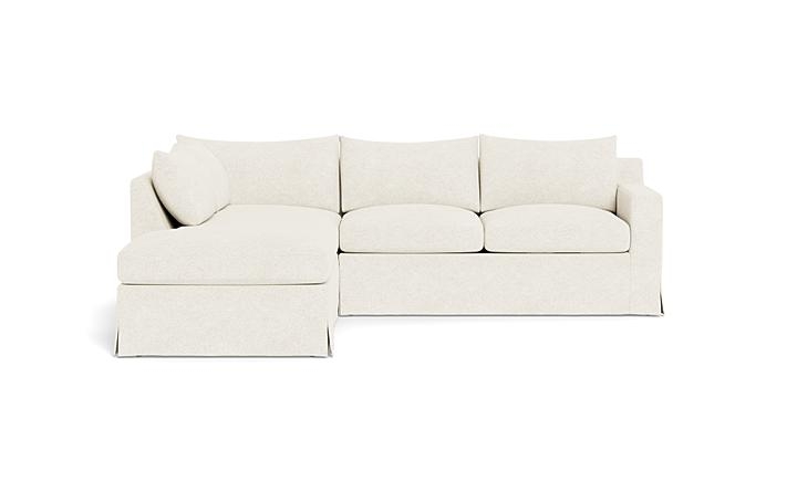 Sloan Slipcovered 3-Seat Left Bumper Sectional - Image 0