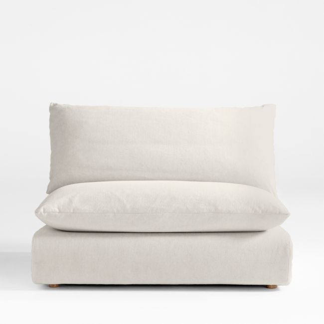 Unwind Armless Slipcovered Chair - Image 0