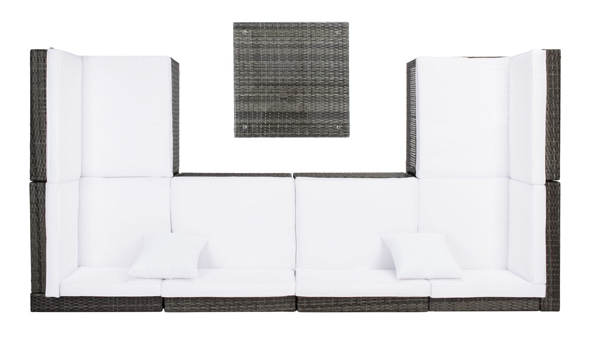 Diona Living Set - Grey Brown/White - Safavieh - Image 5