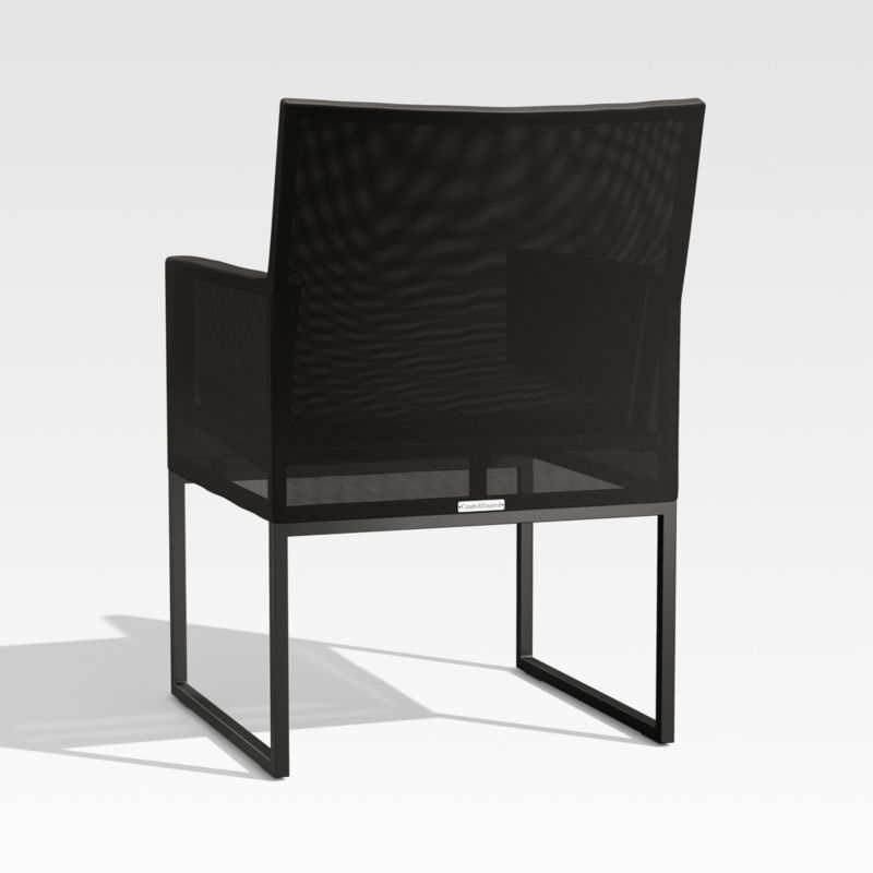 Dune Black and White Outdoor Dining Arm Chair - Image 3