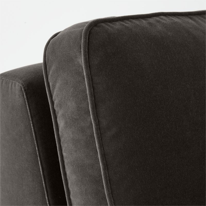 Malea Charcoal Grey Performance Fabric Corner Chair - Image 5