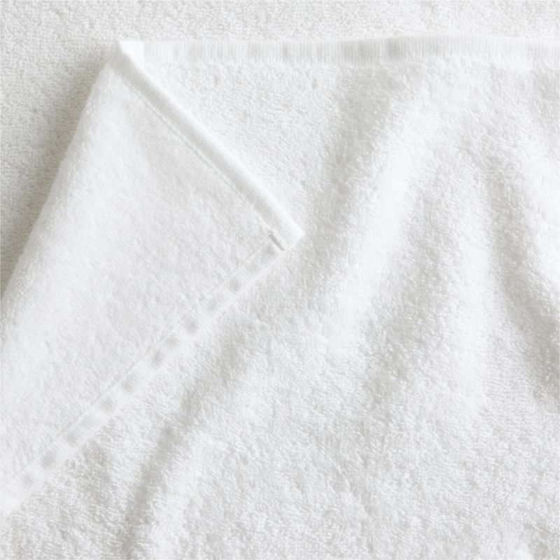 Dorm Turkish Organic Cotton Crisp White Bath Towel, Set of 6 - Image 1