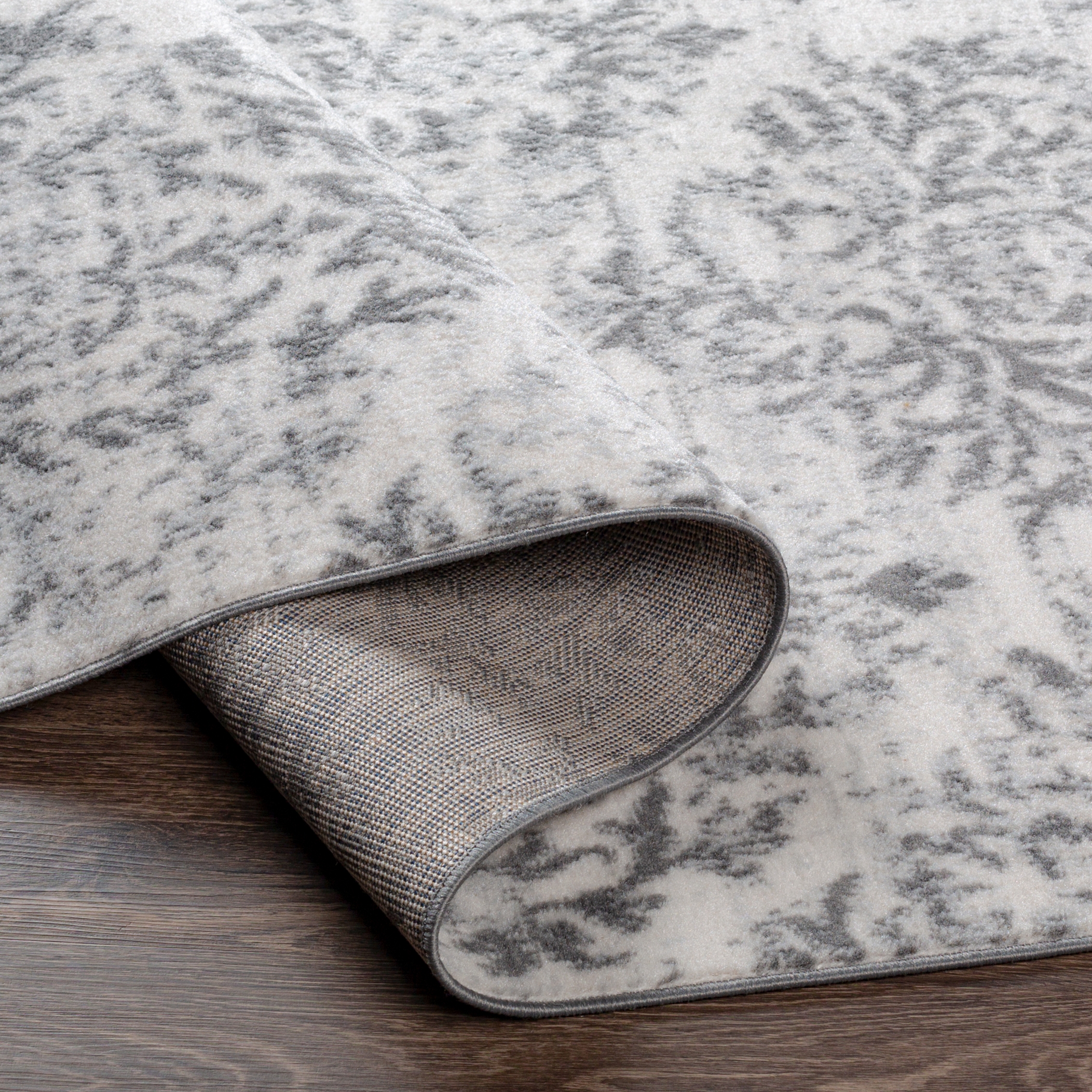 Cesar Gray Indoor 6'7" x 9' Machine Woven Rug - Image 4