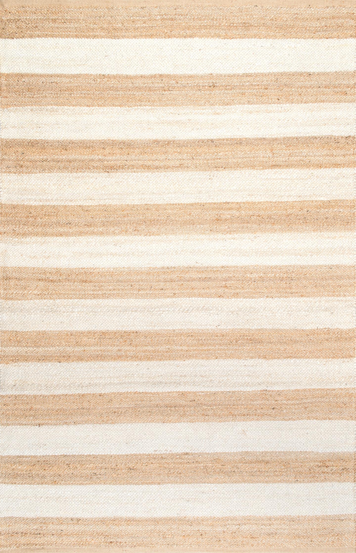 Flatweave Alisia Stripes Jute Area Rug - Image 1
