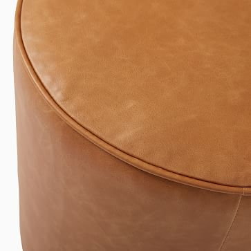 Isla Ottoman, Small, Ludlow Leather, Sesame, Concealed Support - Image 2