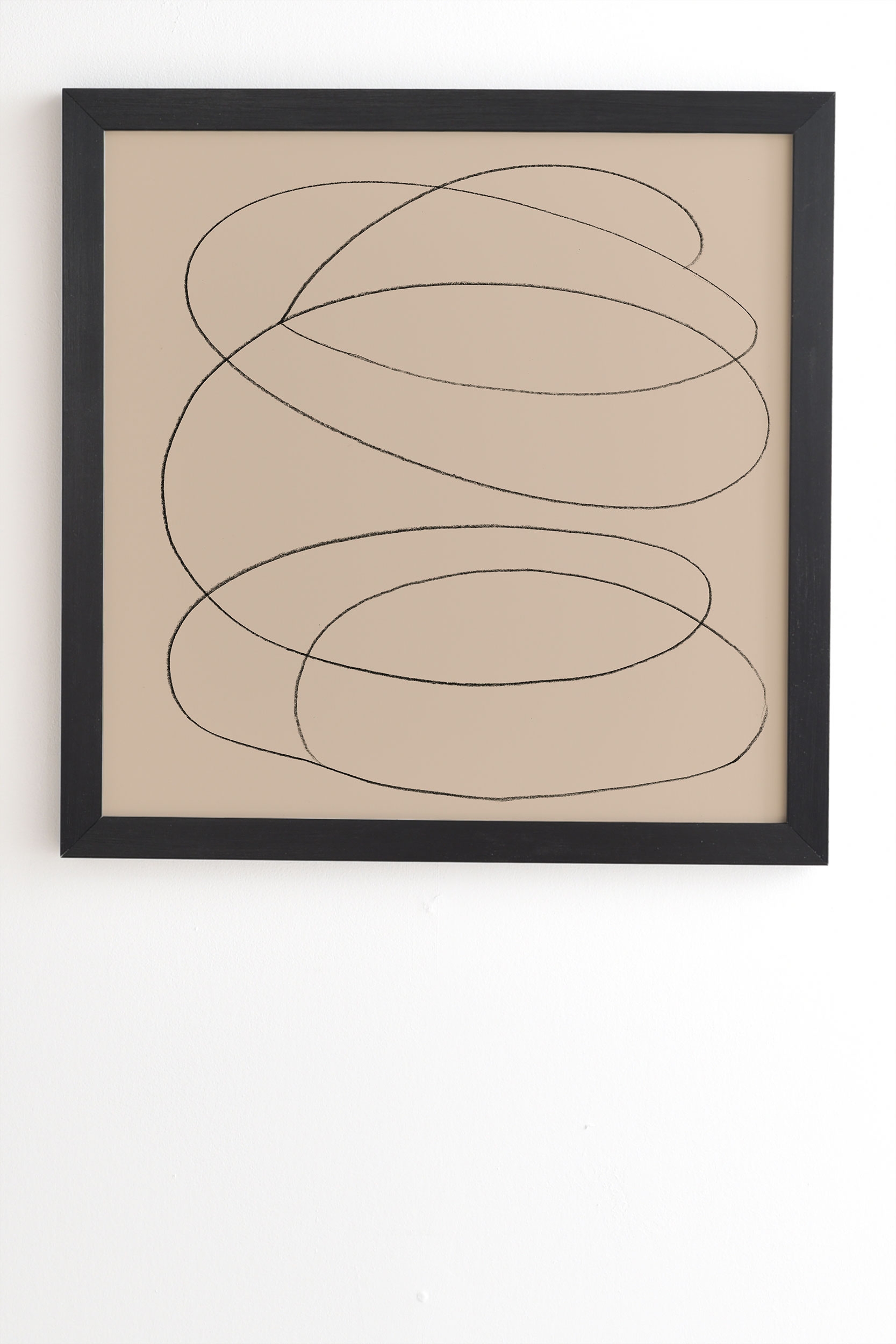 Line Art 01 by Iris Lehnhardt - Framed Wall Art Basic Black 30" x 30" - Image 0