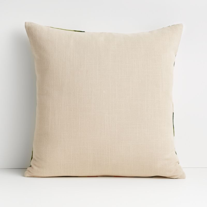 20" Palma Leaf Pillow with Feather-Down Insert - Image 2
