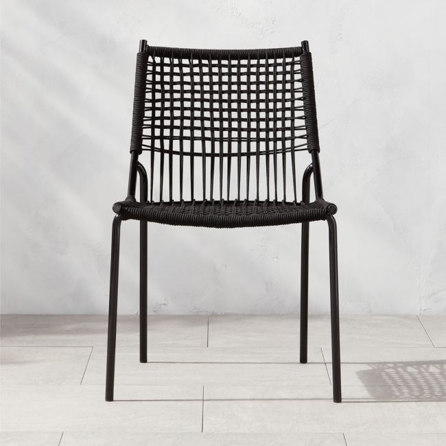Virve Black Rope Outdoor Dining Chair - Image 0