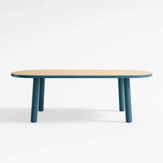 Rue Adjustable Midnight Blue Wood Kids Play Table with 15" Legs - Image 0