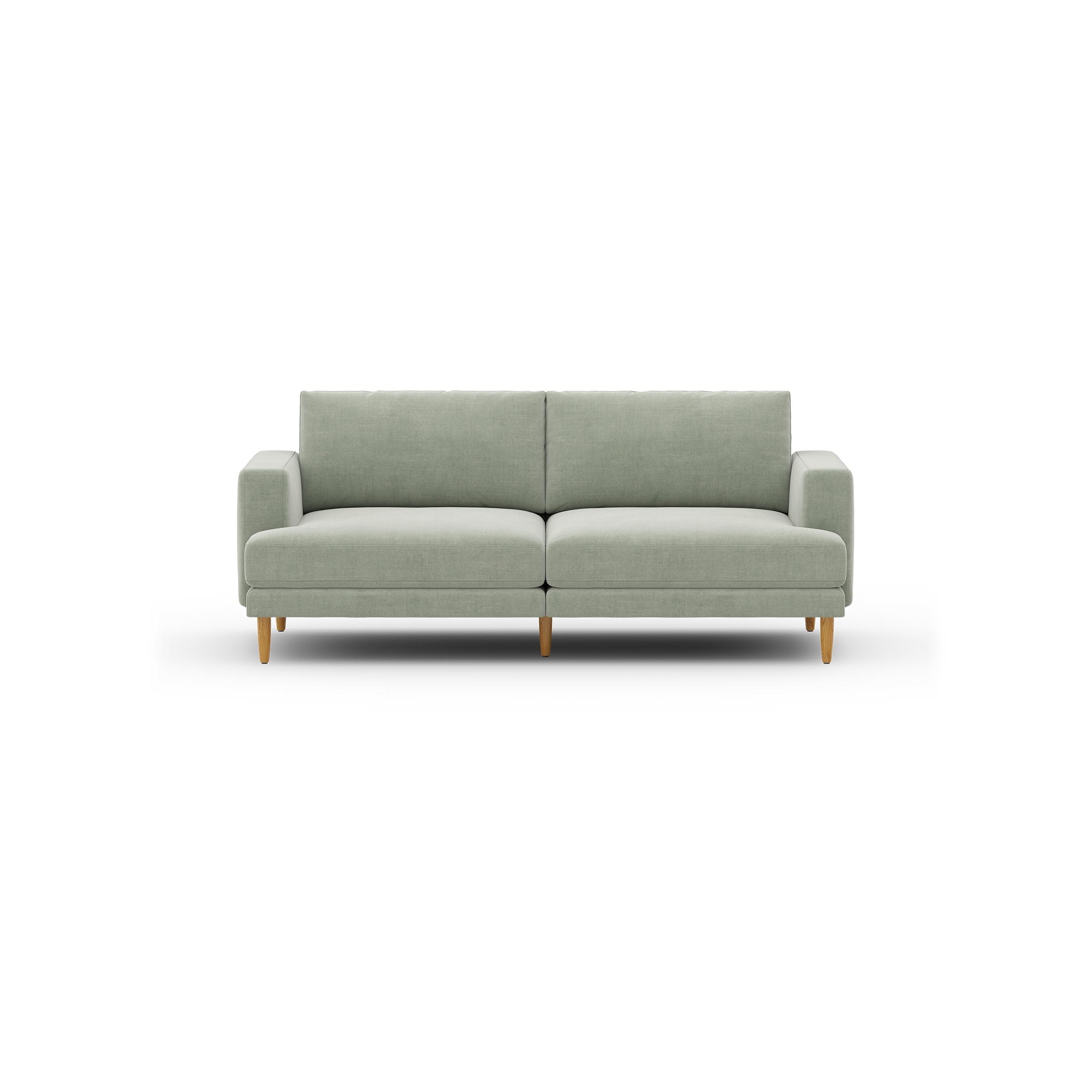 Ember Sofa - 75" / Seaglass - Performance Chenille / Oak - Wood - Image 0