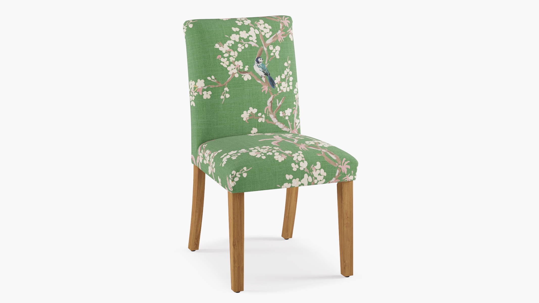 Classic Dining Chair, Jade Cherry Blossom, Natural - Image 1