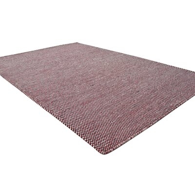 One Of A Kind  Flatweave Modern & Contemporary 5' X 8' Solid Wool Red Rug - Image 0