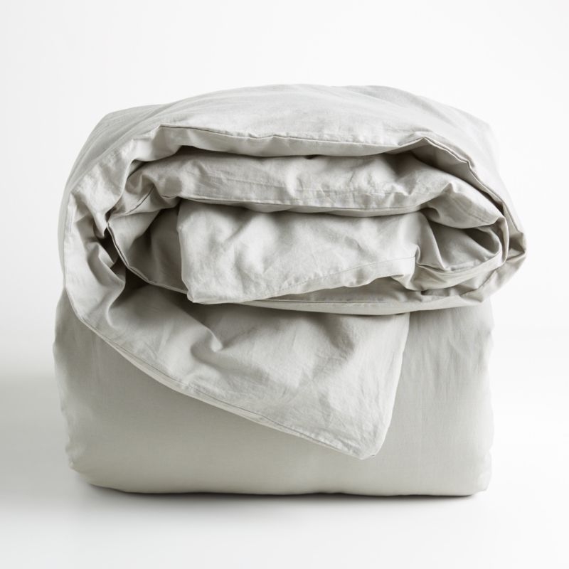 Mellow Sterling Organic Cotton Full/Queen Duvet Cover - Image 4