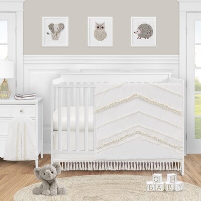 Boho Fringe 4 Piece Crib Bedding Set - Image 0