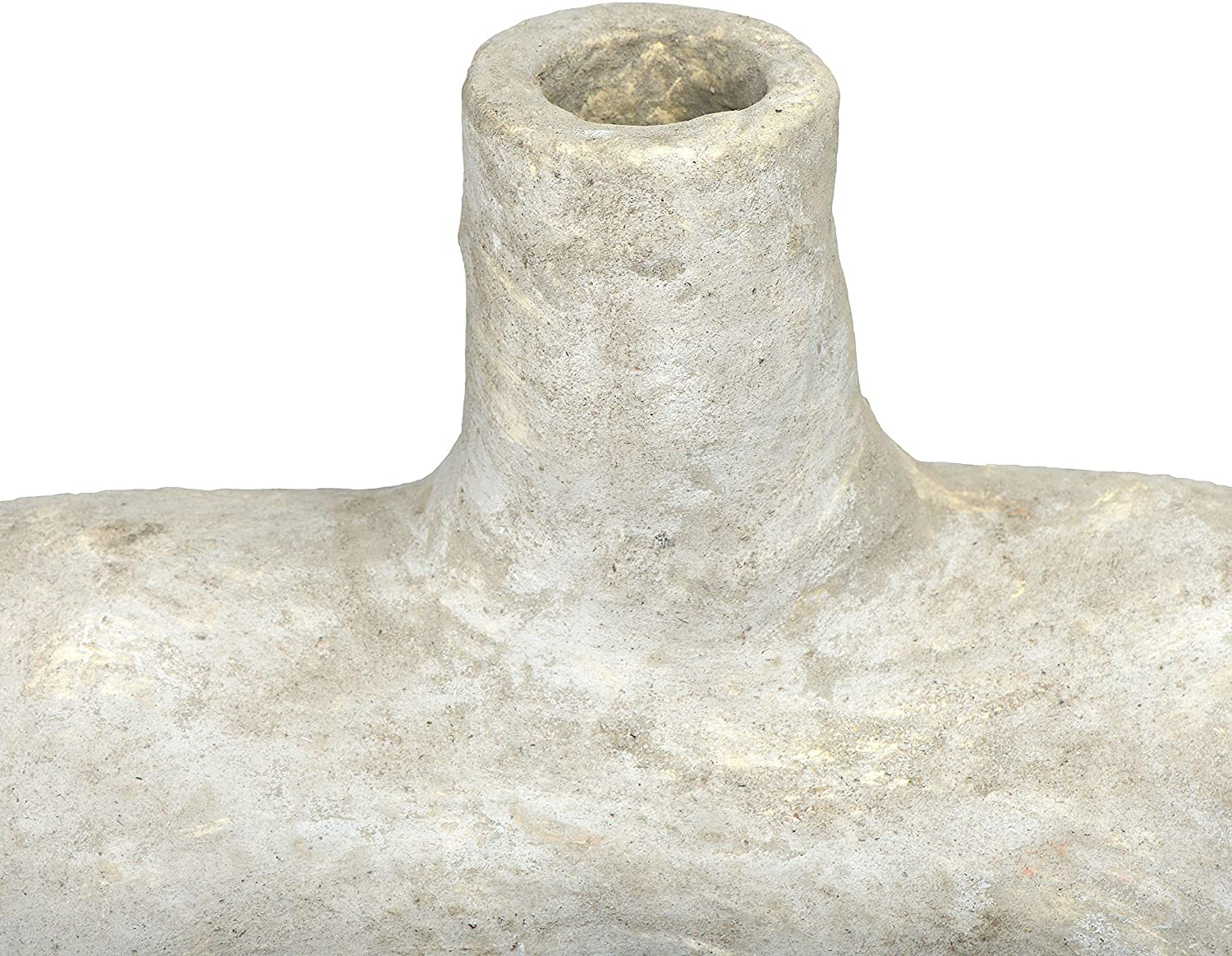 Abstract Paper Mache Vase, Gray - Image 1