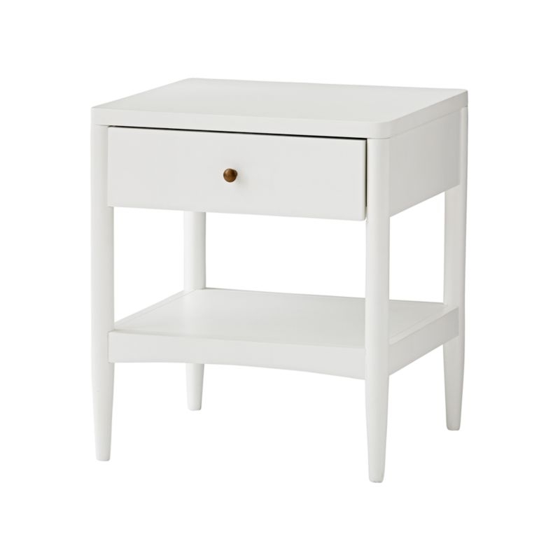 Set of 2 Hampshire White Wood Kids Nightstand with Drawer - Image 10