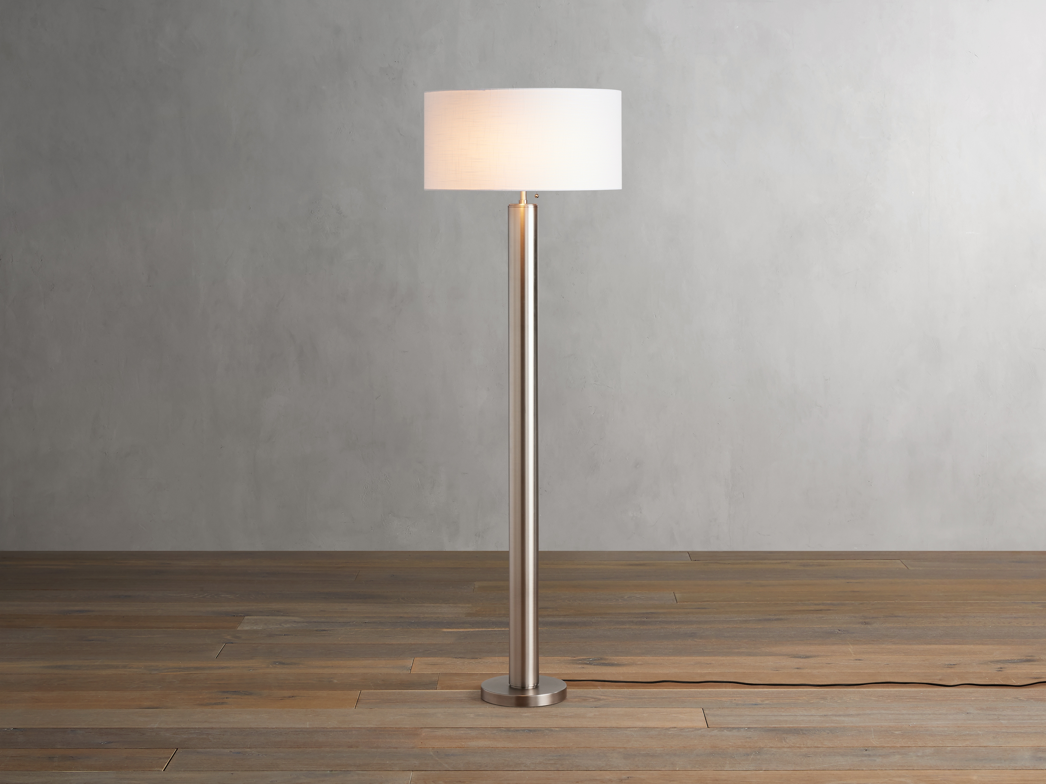 Linden Floor Lamp in Metal Silver  Pewter - Image 0