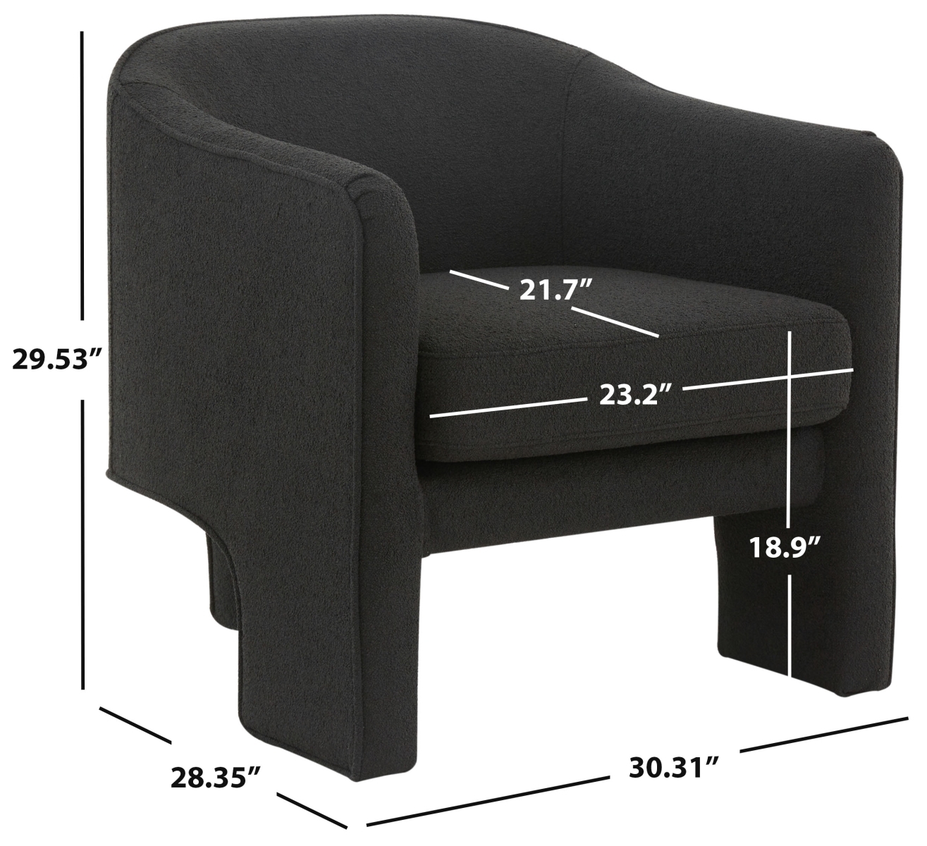 Londyn Accent Chair - Black - Image 6