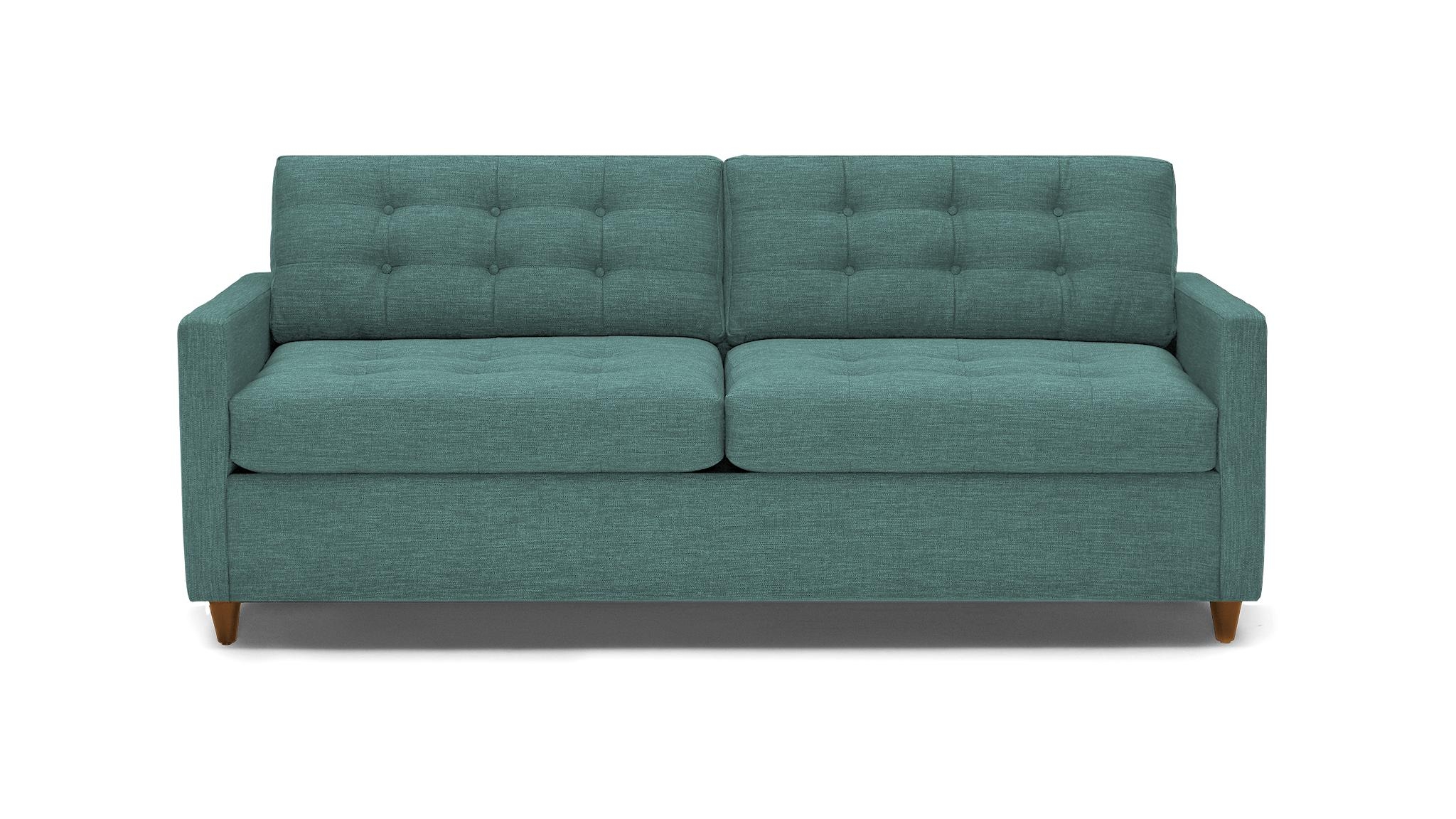 Green Eliot Mid Century Modern Sleeper Sofa - Essence Aqua - Mocha - Foam - Image 0