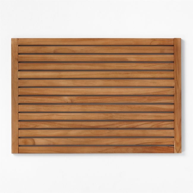 Lateral Natural Teak Bath Mat 21.75"x32" - Image 0